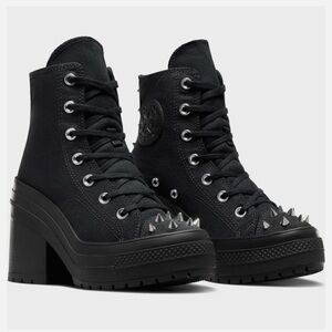 Converse Black Lace Up Platform Boots